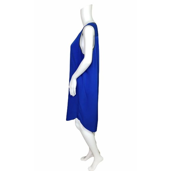 ABS Allen Schwartz Blue Sleeveless Jersey  T-Shirt Dress Size Large - Picture 4 of 7